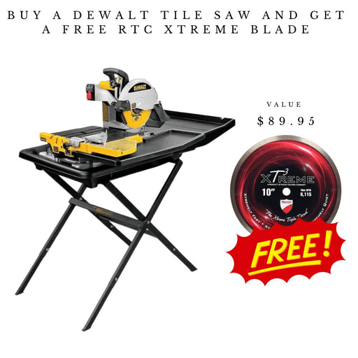 Dewalt 24-Inch Tile Saw with Stand and RTC Xtreme Blade