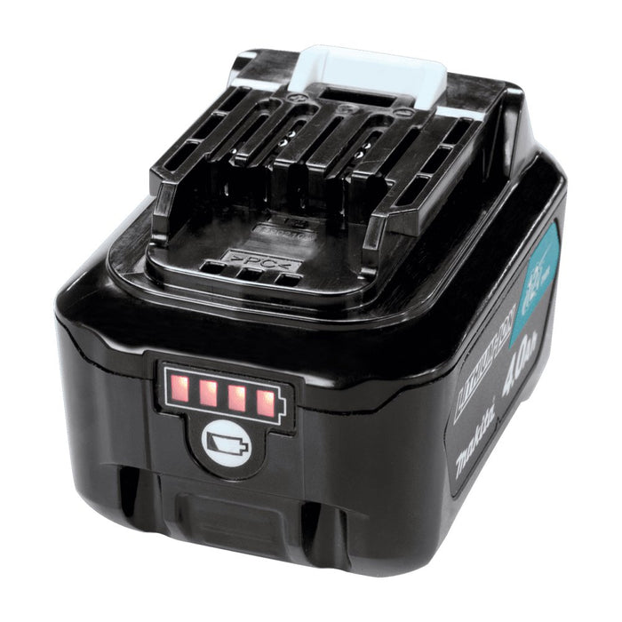 MAKITA 12V max CXT 4.0Ah Batteries (2 pack) Lithium-Ion battery delivers longer run time and lower self-discharge. Battery indicator sows the level of charge.