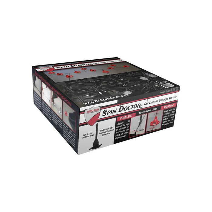 Spin Doctor Leveling System 1/8 inch black post 250 piece box