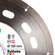 Close-up of Esthete 2.0 blade with see-through core and laser slots