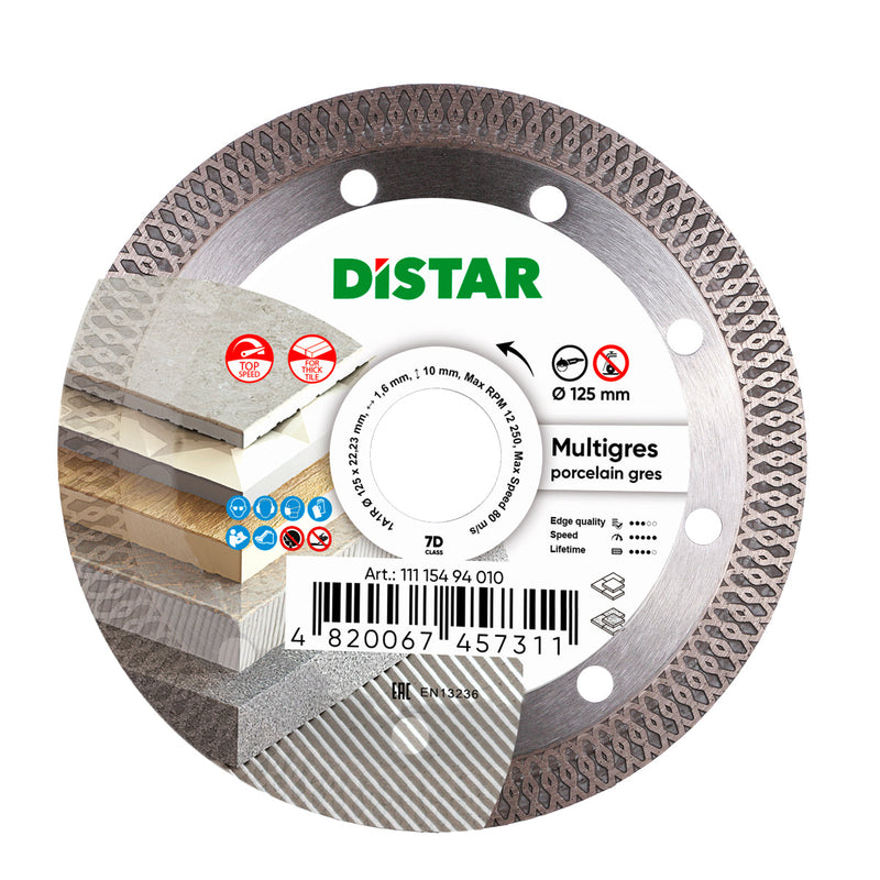 DISTAR Multigres 5" Diamond Blade – Fast Dry Cutting for Porcelain & Ceramic Tile – product view 2
