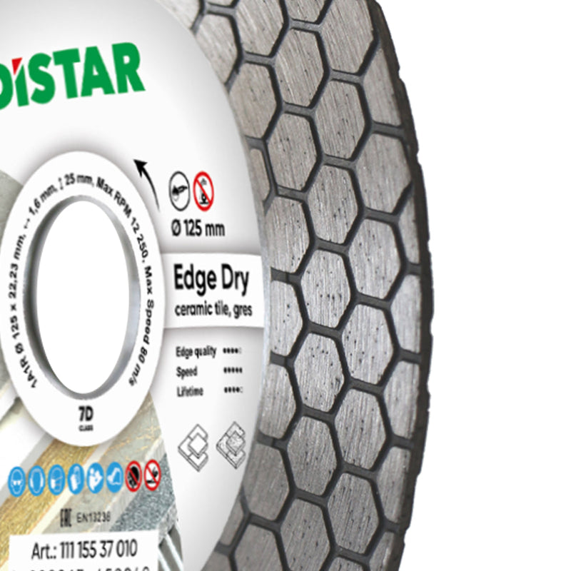 Close-up of Edge Dry blade showing wide diamond honeycomb layer