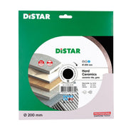 Distar diamond blade packaging for hard ceramics on a white background