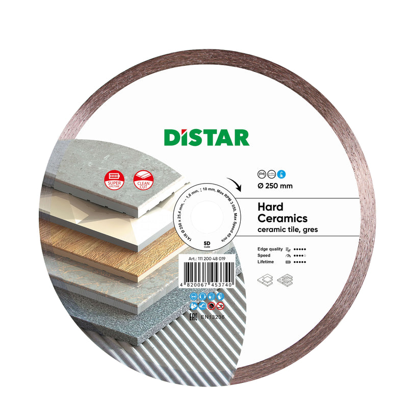 Distar hard ceramics tile cutting disc on a white background