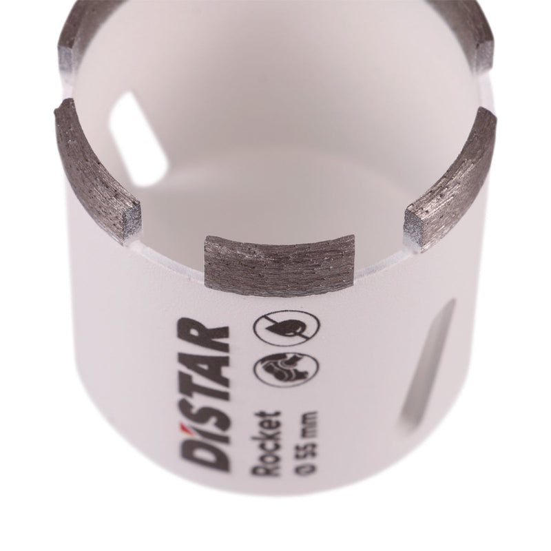 Diamond drill bit with 'Distar' branding on a white background