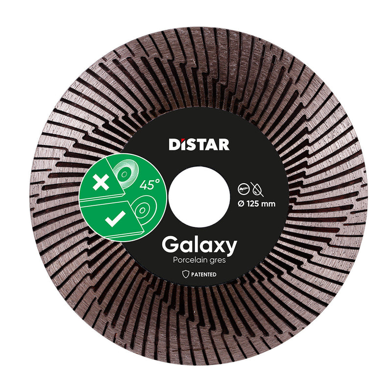 DISTAR Galaxy 5" Diamond Blade for Porcelain Tile – 45° Miter Cutting (No Grinding) – product image