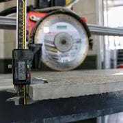 Detailed image of blade rim with graphite chip bond