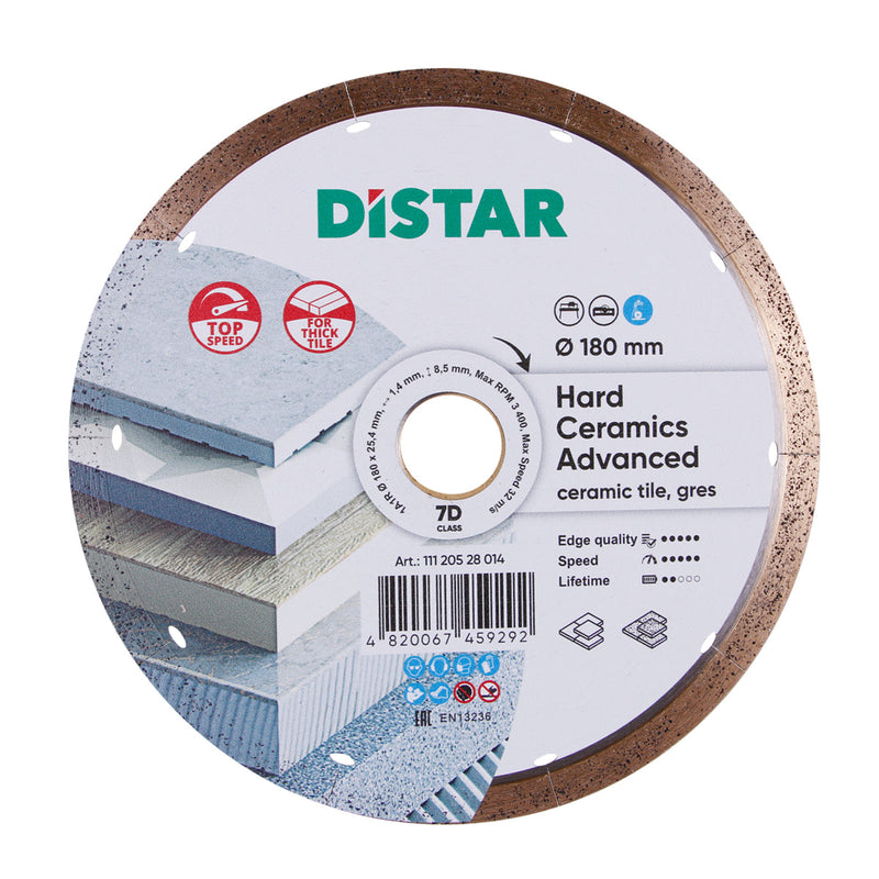 DISTAR Hard Ceramics Advanced 10" Wet Diamond Blade for Porcelain Slabs