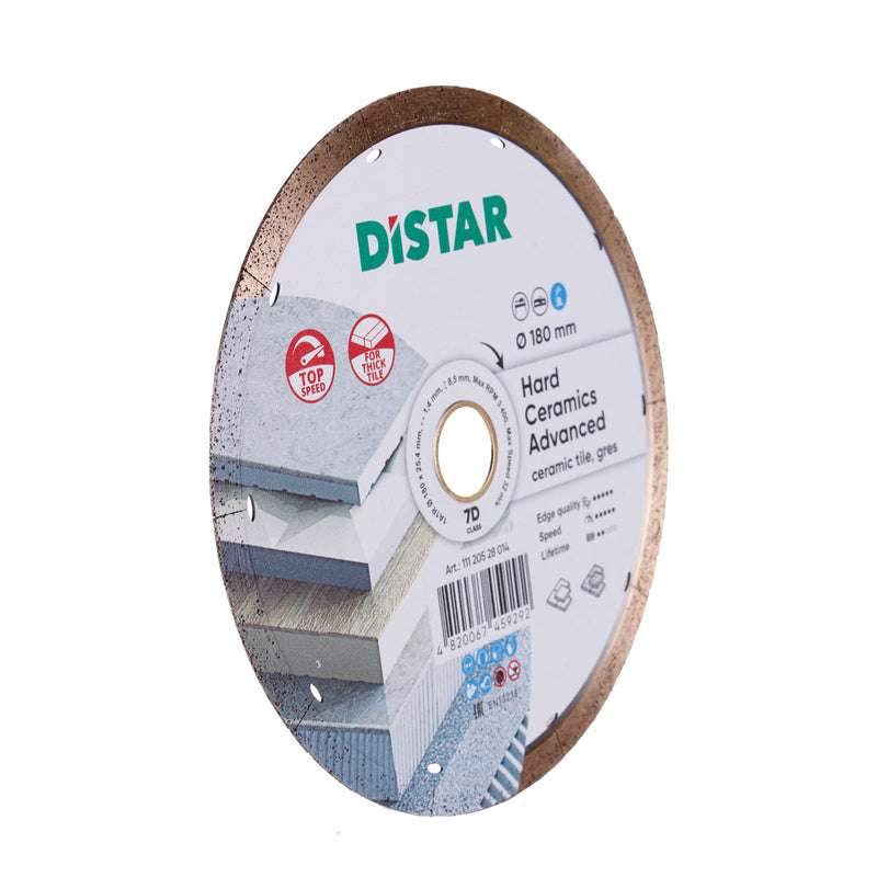 Angled close-up of DISTAR diamond blade with laser segments