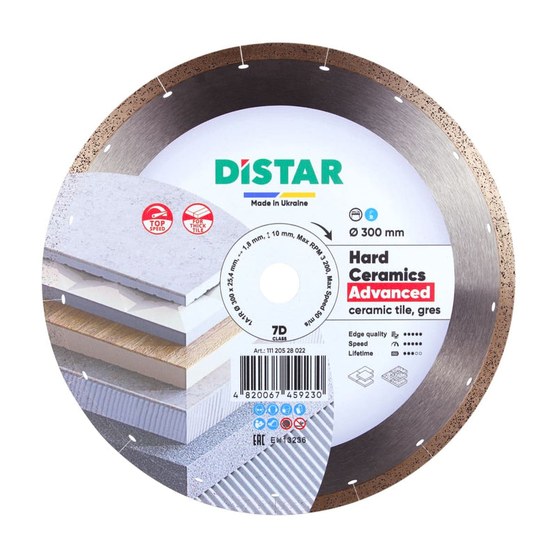Wet Diamond Blade for Thick Porcelain Slabs & Dekton (7"–14") – package contents
