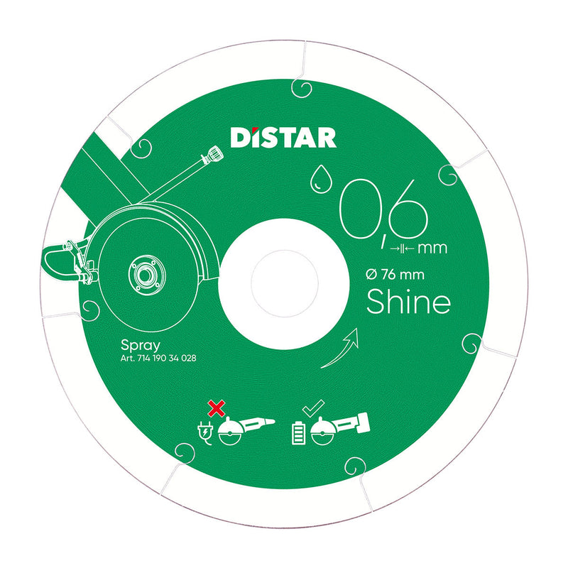 DISTAR Shine 5" Ultra-Thin Porcelain Diamond Blade – 0.6mm – product view 7