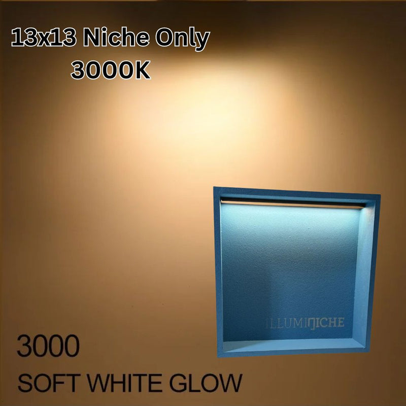 Illuminiche 13x13 LED Shower Niche 3000K Soft White