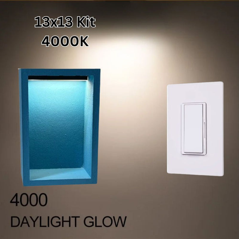 Illuminiche LED Shower Niche with switch in 4000K Day Light Glow -  temperature