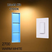 Illuminiche 13x49 LED Shower Niche with INSWITCH Kit 2700K Warm White