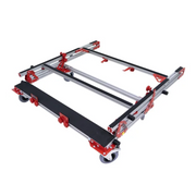 Rubi Slab A-Frame Cart folded for compact storage in vertical position