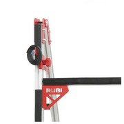 Adjustable lower crossbar on Rubi Slab A-Frame Cart for transporting different sized material