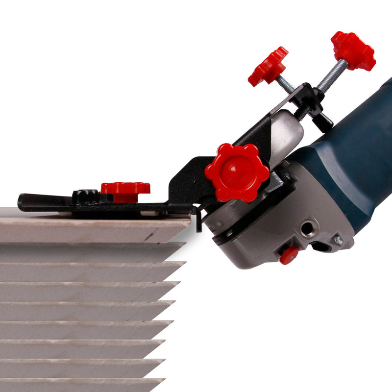 Tile installer using SLIDER 2.0 Cutting Guard on porcelain tile