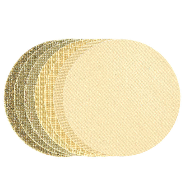 Proxxon 50mm diamond sanding disc set with 60 to 3000 grit discs and foam backing pad