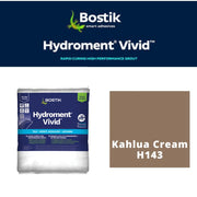 Bostik Hydroment Vivid Kahlua Cream H143 grout packaging with color swatch on a white background