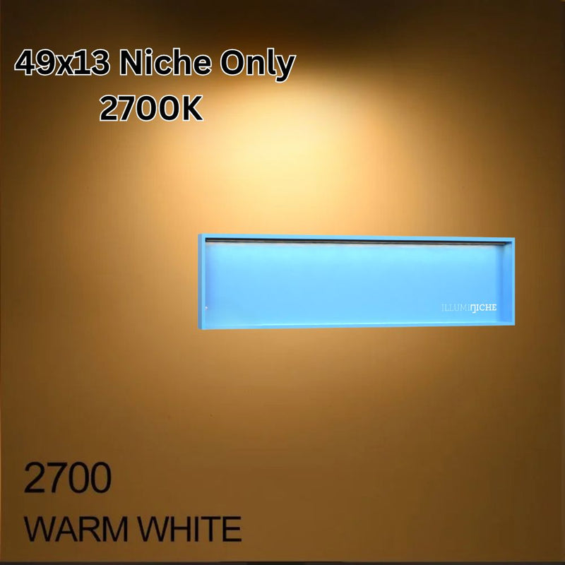 Illuminiche 49x13 LED Shower Niche with INSWITCH Kit 2700K Warm White