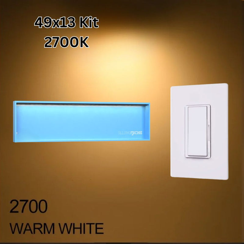 Illuminiche 49x13 LED Shower Niche with INSWITCH Kit 2700K Warm White