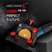 LINER 4.5"-5" Cutting Guard front view on angle grinder