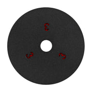 Black circular pad with a central white hole and red number '3' printed on it, on a white background.