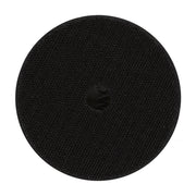Black foam roller on a white background