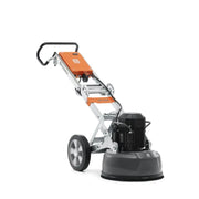 Husqvaran 450 Floor polisher with orange and black design on a white background
