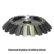 Raimondi Bulldog 45 degree beveling wheel against a white background