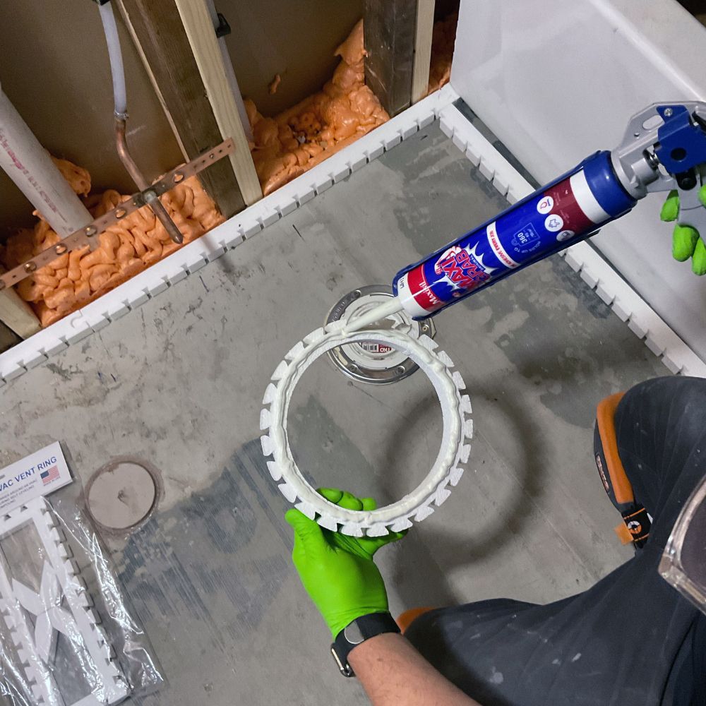 Built With Foam Toilet Flange Ring – Durable Self-Leveling Seal — TileTools