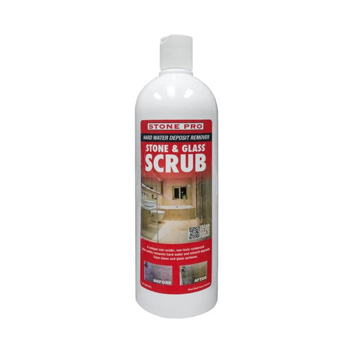 Eliminate mineral deposits on marble with StonePro Stone and Glass Scrub 1 Pint