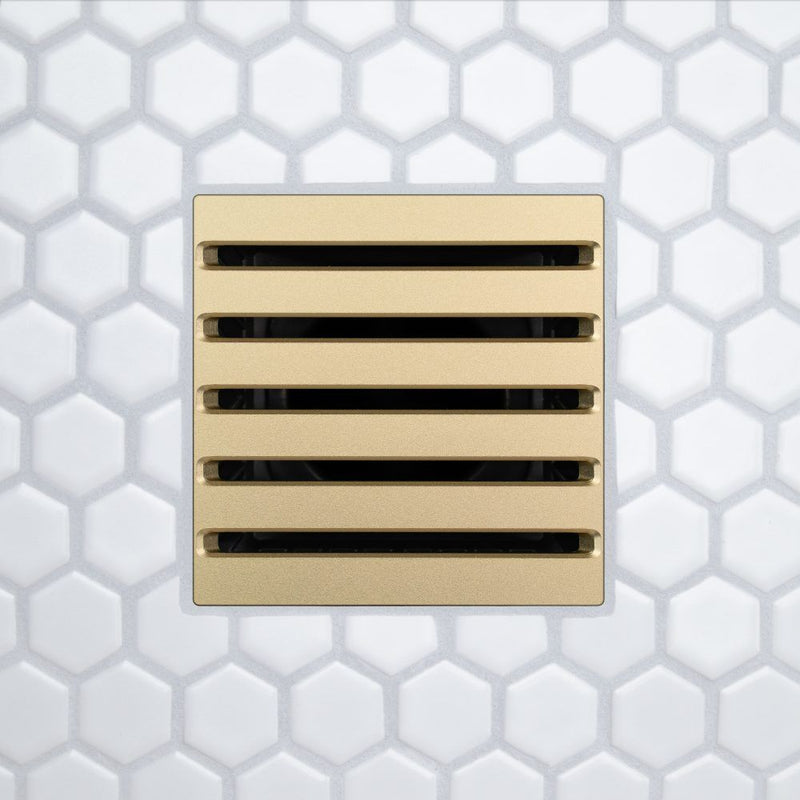 FloFx Satin Gold Drain -Clean Lines design