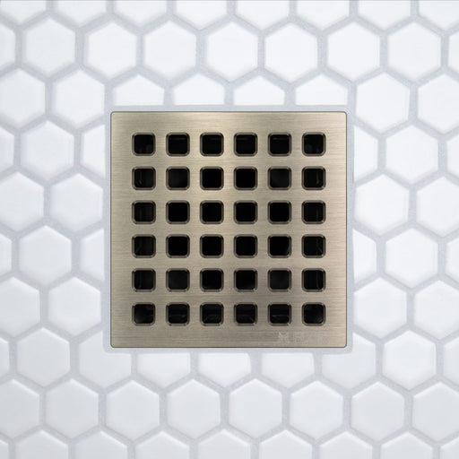 FloFX Classic² Drain Grate in Brushed Nickel finish for compatible FloFX shower drain