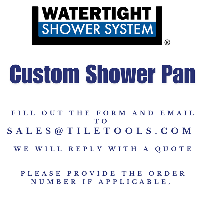 Watertight Single Slope Shower Pans