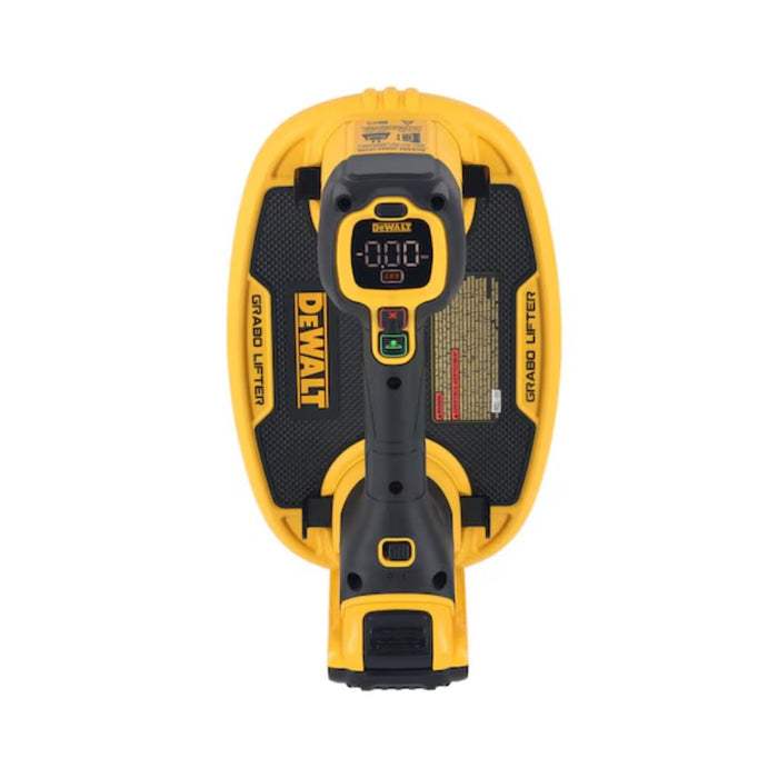 Top view of Dewalt 20V MAX GRABO Lifter – displaying compact design and LED control panel