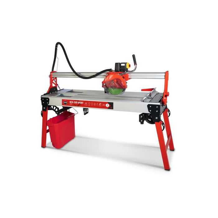 RUBI DCX-250 Xpert professional cutter showcasing its reinforced aluminum chassis and innovative triple beam system