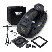 GRABO HIGH-FLOW kit with batteries, charger, plate, t-handle, and carrying case
