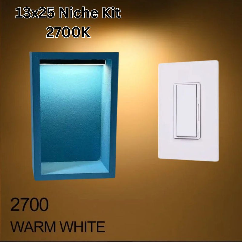 Illuminiche illuminated LED shower niche, model IN1325K-2700K