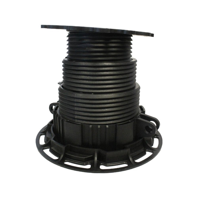 Maximus pivoting head makes it easy to adjust the slope and level of an elevated floor.