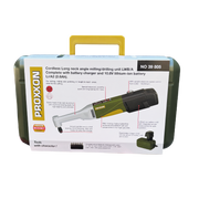 Proxxon tool packaging with green and yellow color scheme on a white background