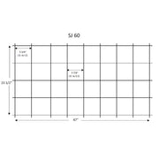 Quarry Tile Rack SJ 60 layout diagram with marked inner opening dimensions
