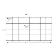 Quarry Tile Rack SJ 63 layout diagram with marked inner opening dimensions