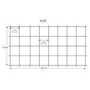 Quarry Tile Rack SJ 65 layout diagram with grid lines and inner opening