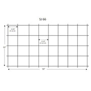 Quarry Tile Rack SJ 66 layout diagram showing overall size and openings