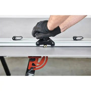 Raimondi Raizor MkII rail cutting system setup on large-format porcelain tile