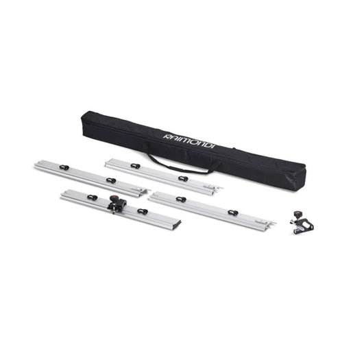 Modular cutting system: four silver rails with black carry case
