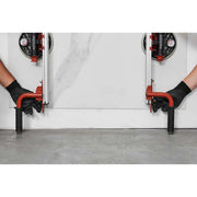 Large tile transport frame with twin suction cups and red lifting handles