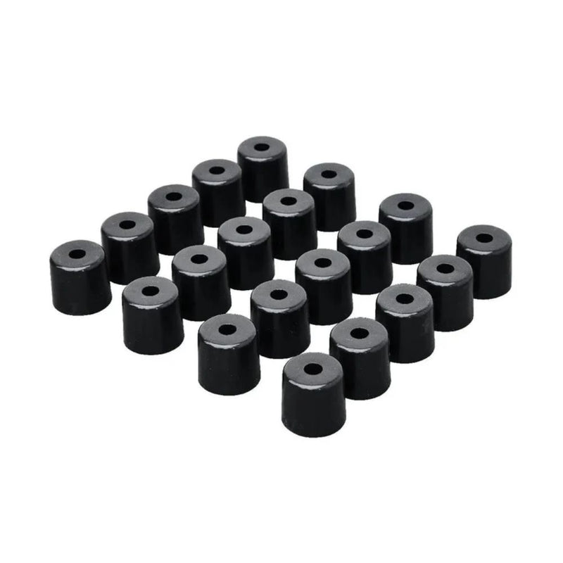 Raimondi supports cylinders, set of 20 black spacers with center holes