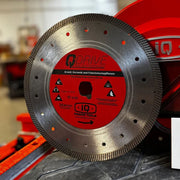 Smooth edge porcelain tile cut with Q-Drive blade